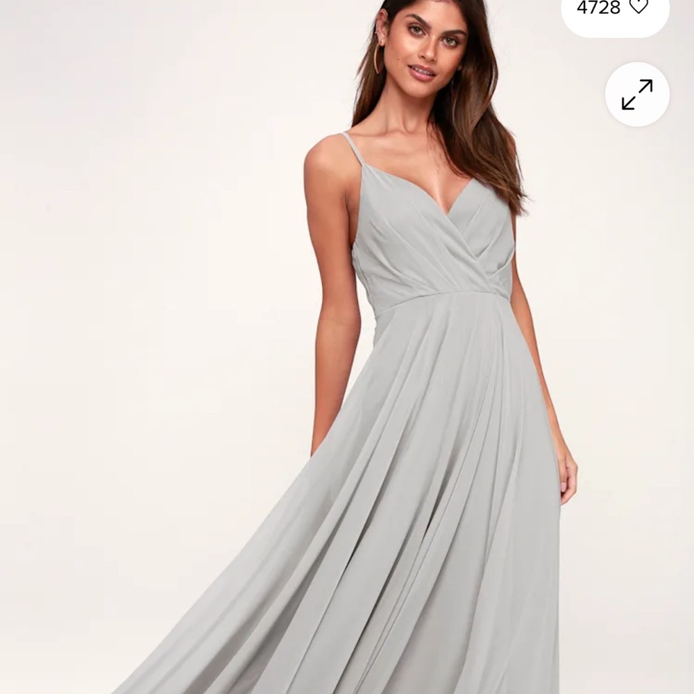 Lulus Dove Gray Maxi Dress